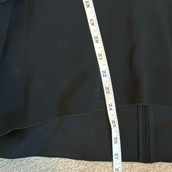 PROENZA SCHOULER Black Crepe Jacquard Long Sleeve V-Neck Blouse Size 10 - Picture 8 of 10